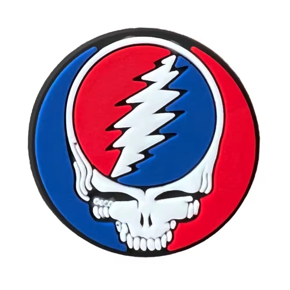 Colorful Grateful Dead Set of 10 Random Croc  Charms FREE Bear Patch w/purchase - Picture 10 of 15